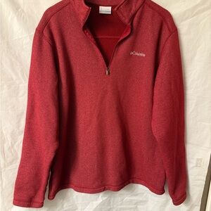 Columbia Red Half-Zip Pullover
